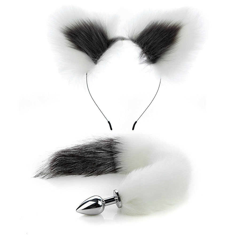 Erotic Fox Tail Anal Plug And Ears