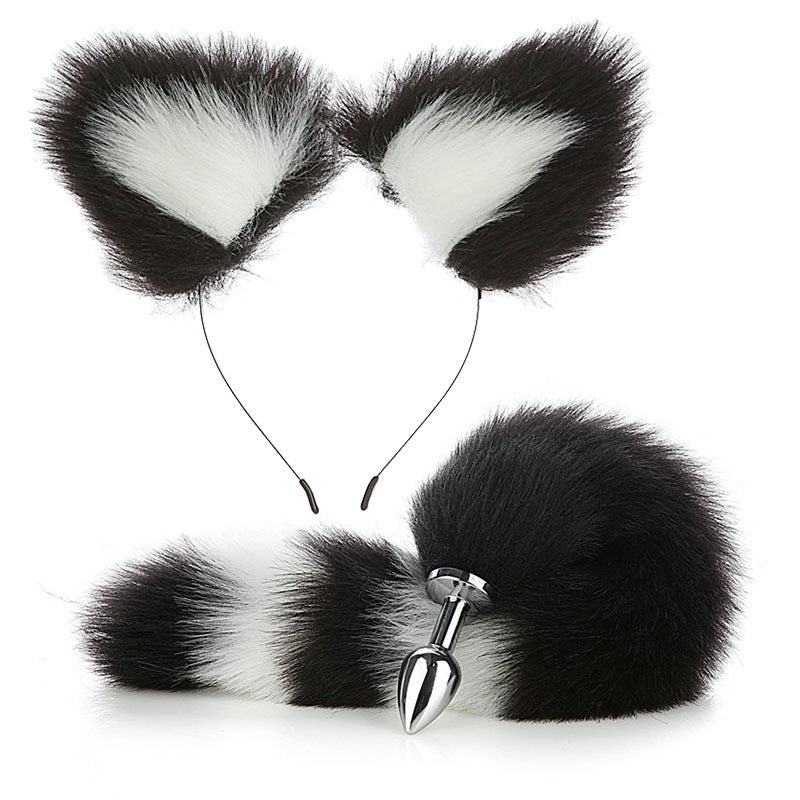 Erotic Fox Tail Anal Plug And Ears