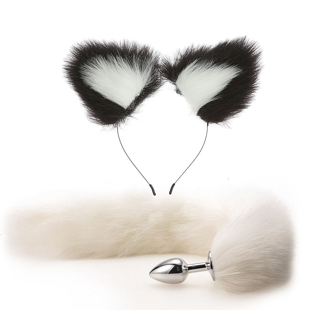 Erotic Fox Tail Anal Plug And Ears