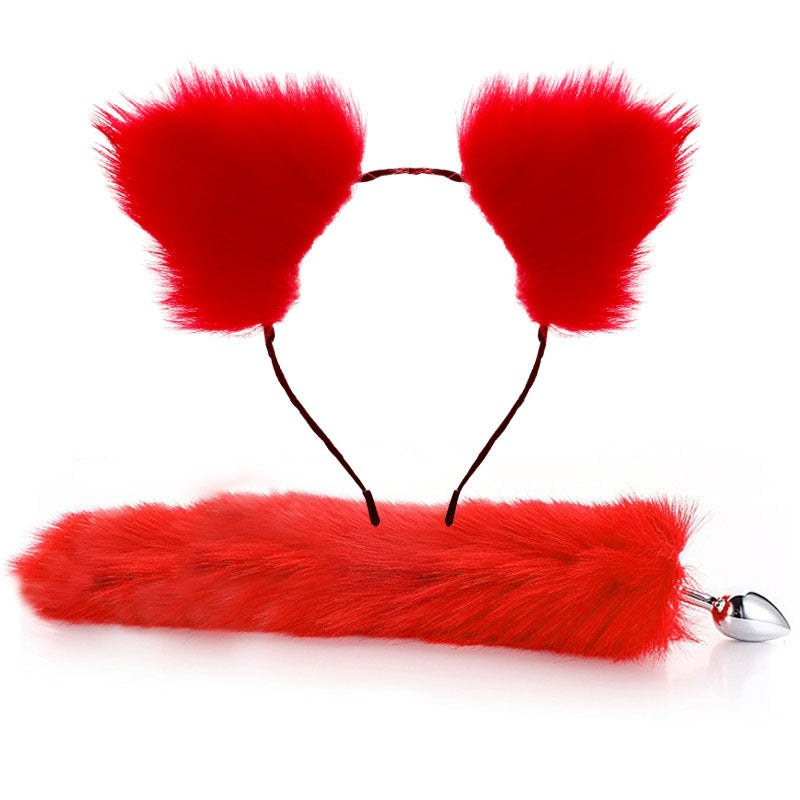 Erotic Fox Tail Anal Plug And Ears