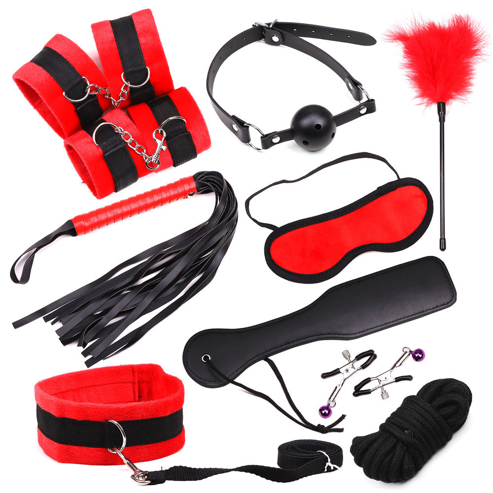 10-Piece Set Bundled And Bound Alternative Adult Products Couple Flirting Set