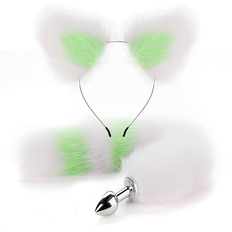 Erotic Fox Tail Anal Plug And Ears