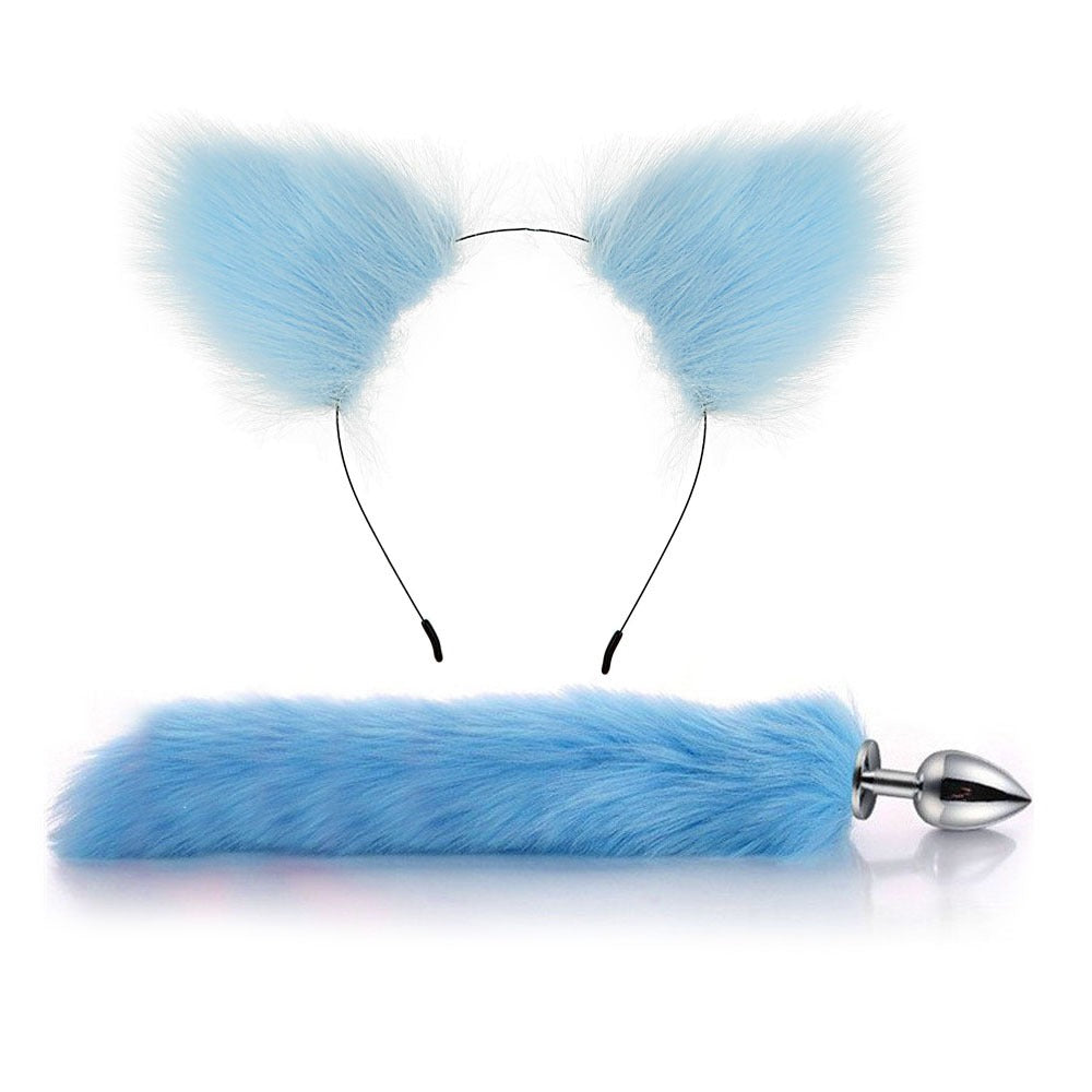 Erotic Fox Tail Anal Plug And Ears