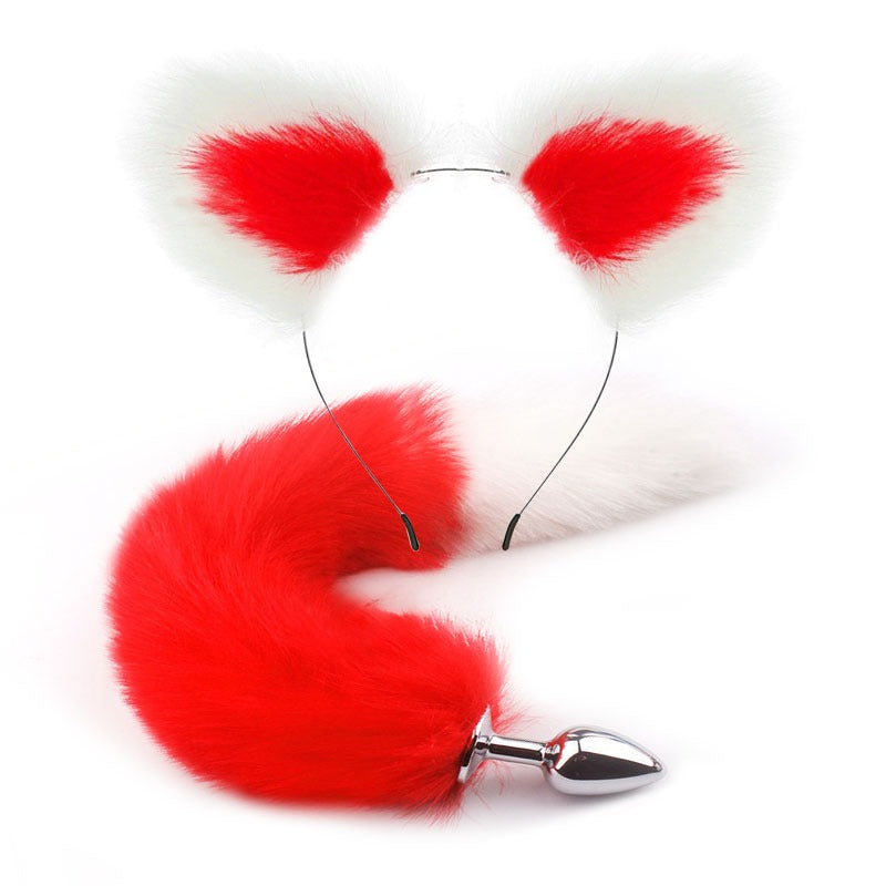 Erotic Fox Tail Anal Plug And Ears