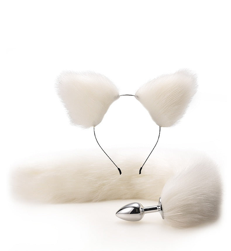 Erotic Fox Tail Anal Plug And Ears