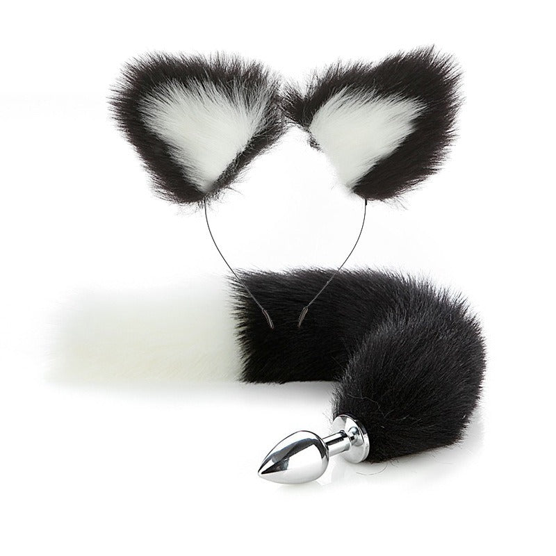 Erotic Fox Tail Anal Plug And Ears