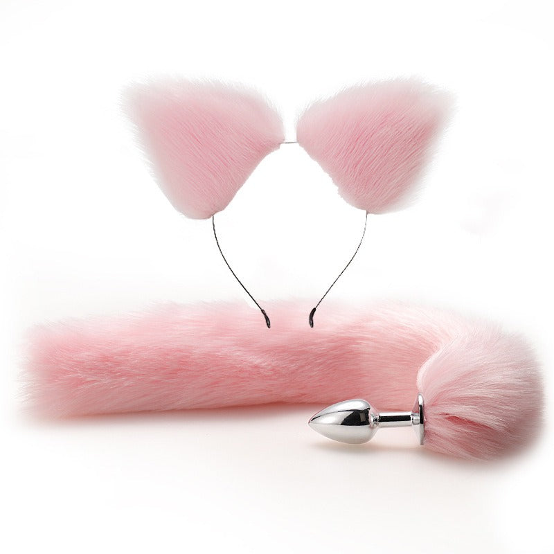 Erotic Fox Tail Anal Plug And Ears