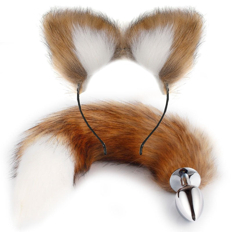 Erotic Fox Tail Anal Plug And Ears