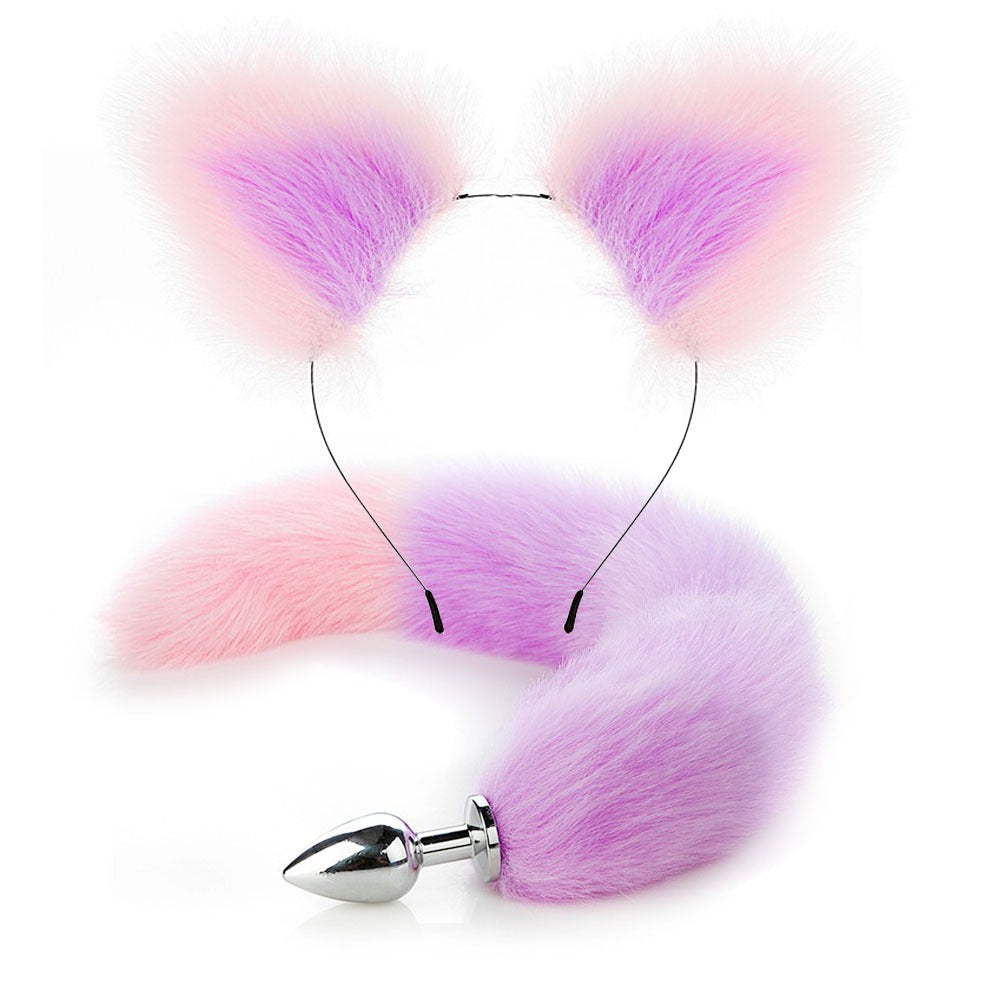 Erotic Fox Tail Anal Plug And Ears