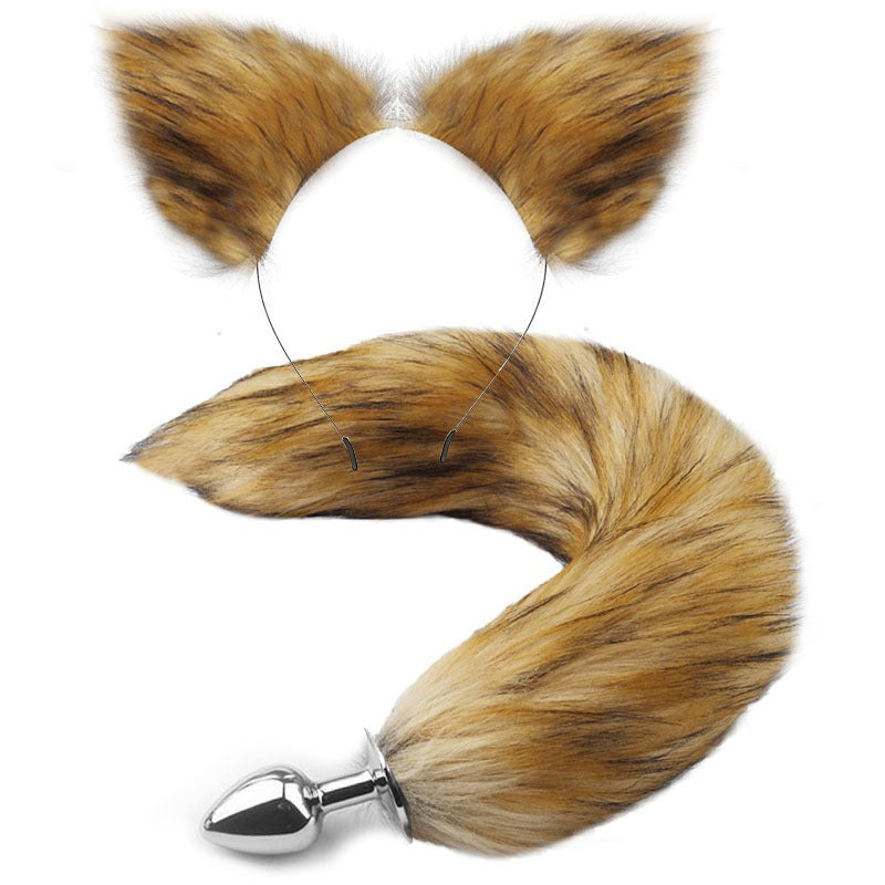 Erotic Fox Tail Anal Plug And Ears